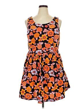 Modcloth "Optimistic Effect" Dress in Autumn Flowers